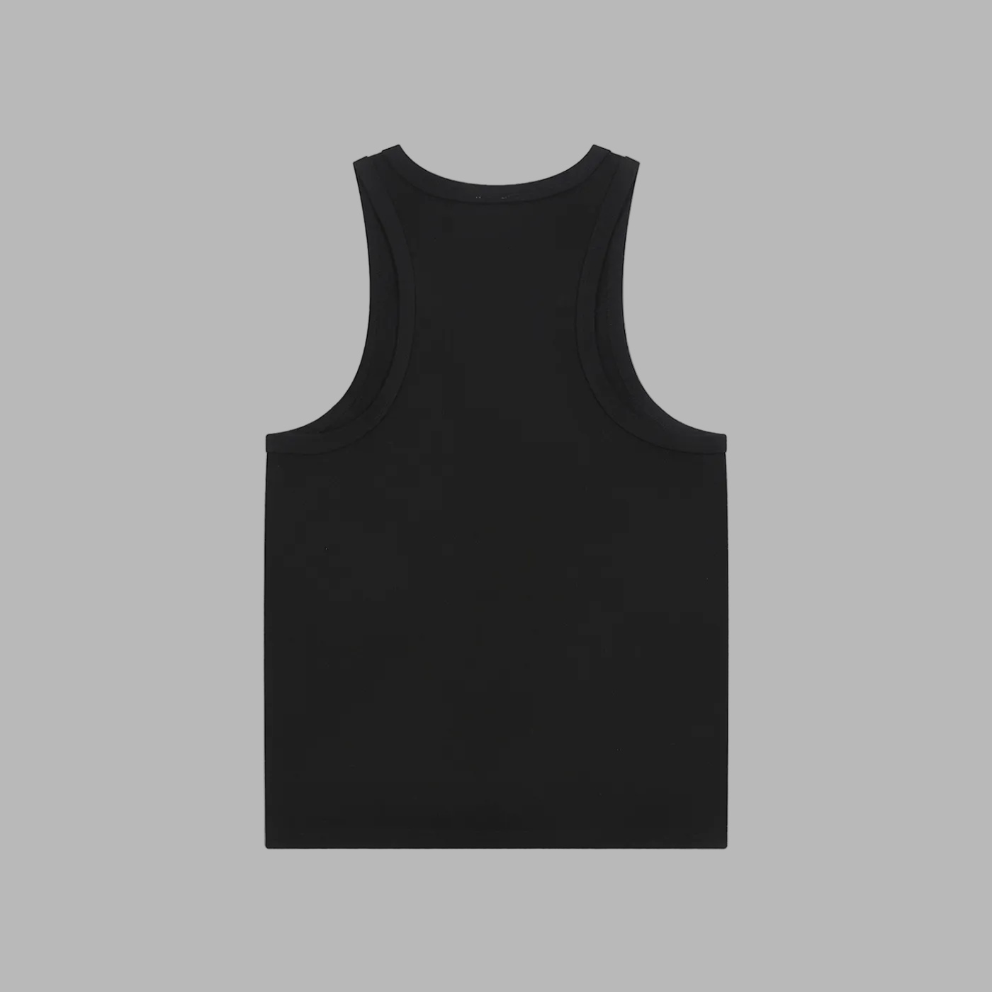 Rude White On Black Tank Top