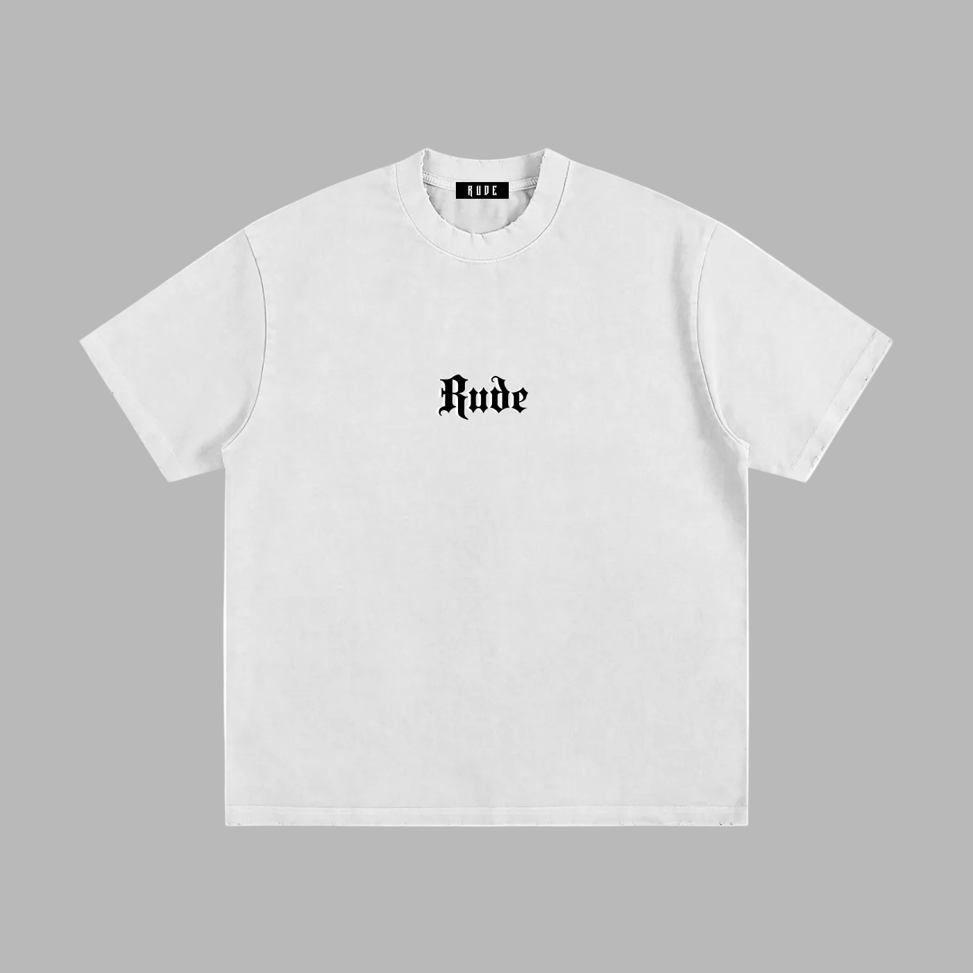 Rude Flight Black on White-Tee